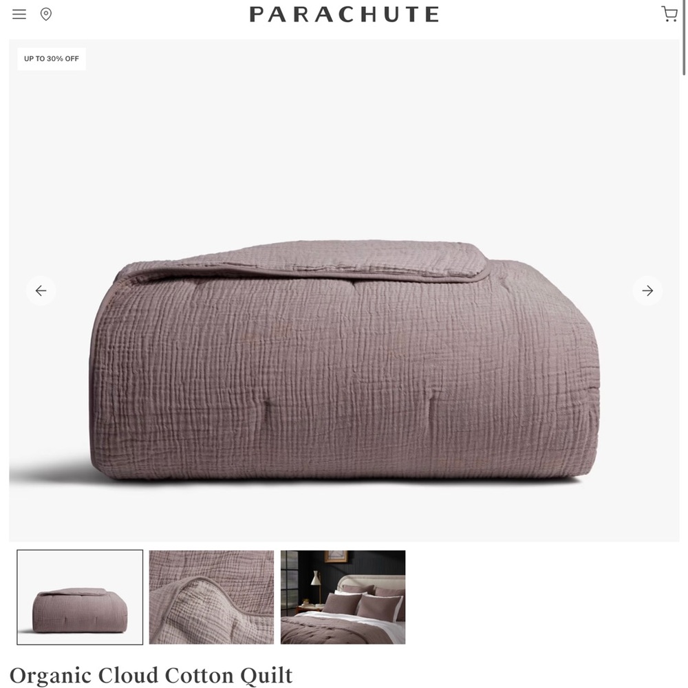 Parachute Organic Cloud Cotton Quilt Full Queen Clover